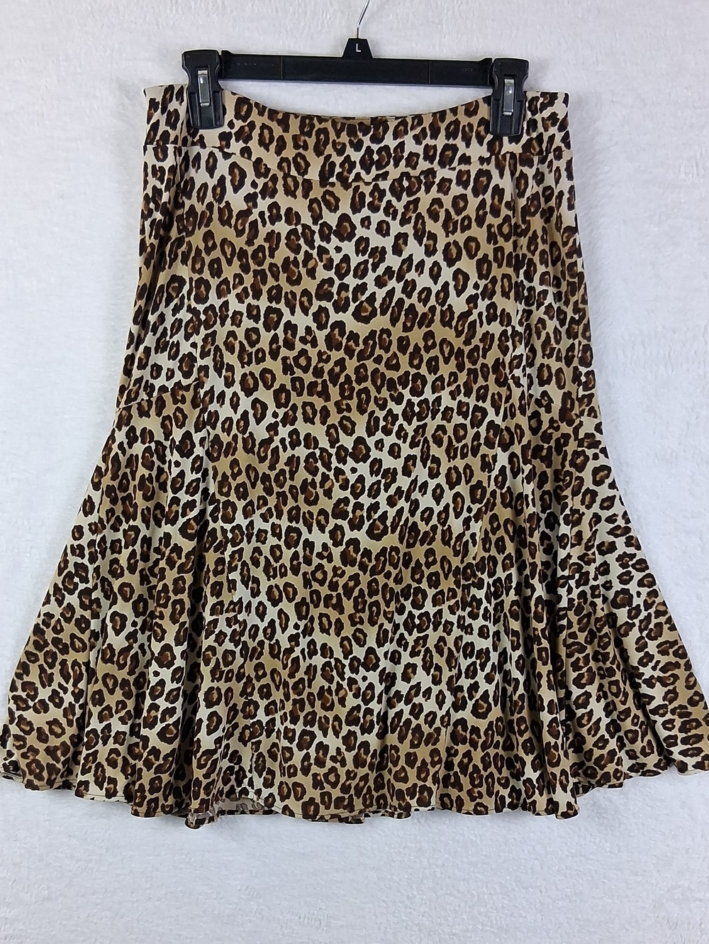 Michael Kors Leopard Flared Midi Skirt - Brown & Beige